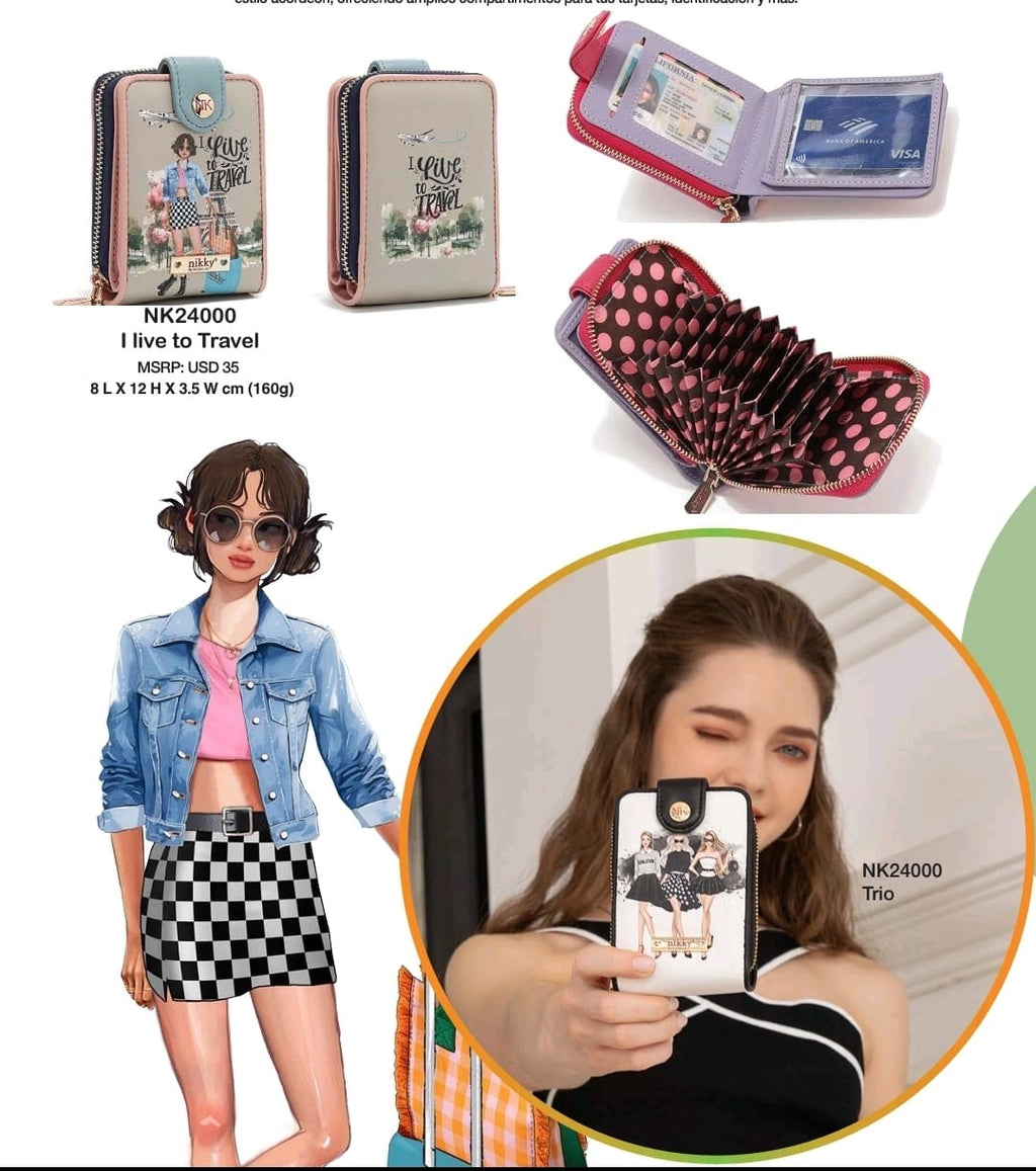 ‘I Like to Travel’ Wallet Mini