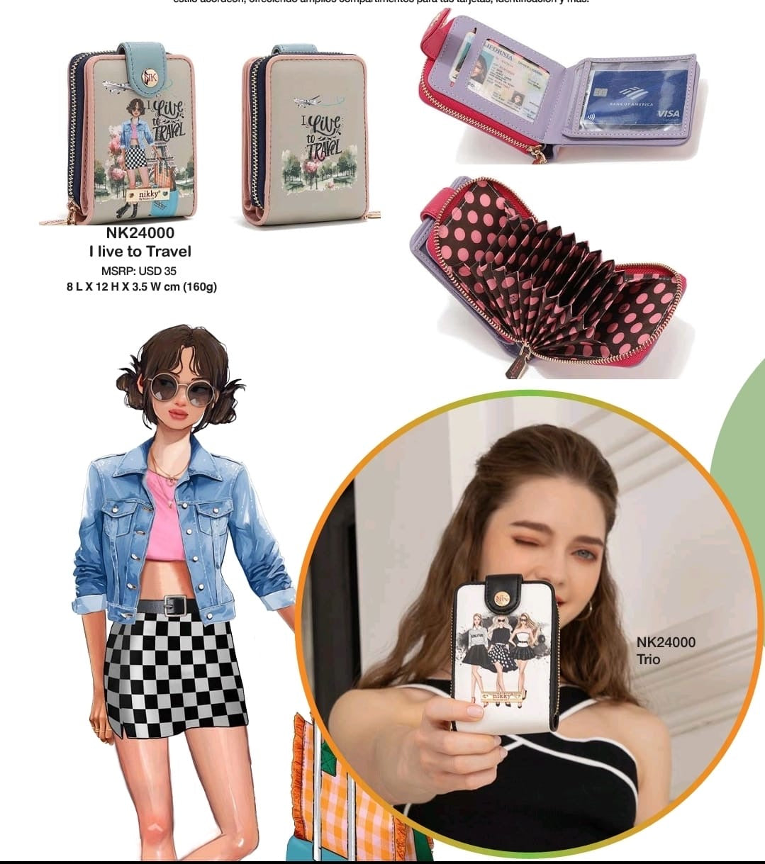‘I Like to Travel’ Wallet Mini