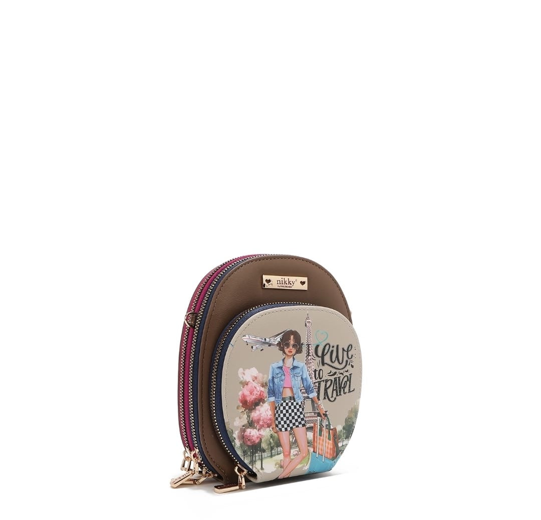 ‘I Like to Travel’ Oval Crossbody