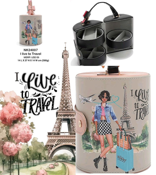 'I Like to Travel' Jewelry Case