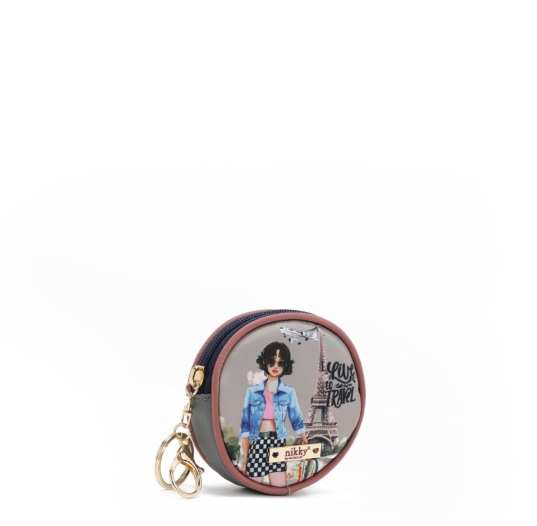 ‘I Like to Travel’ Coin-purse Keychain