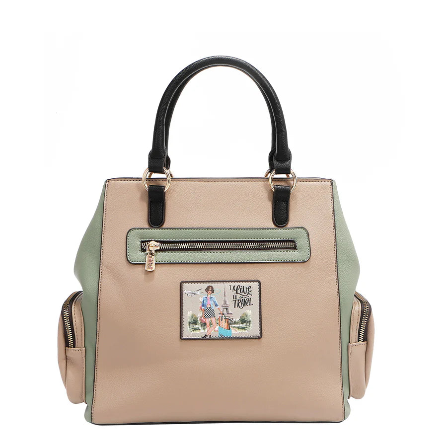 ‘I Like to Travel’ Handbag Bucket Style