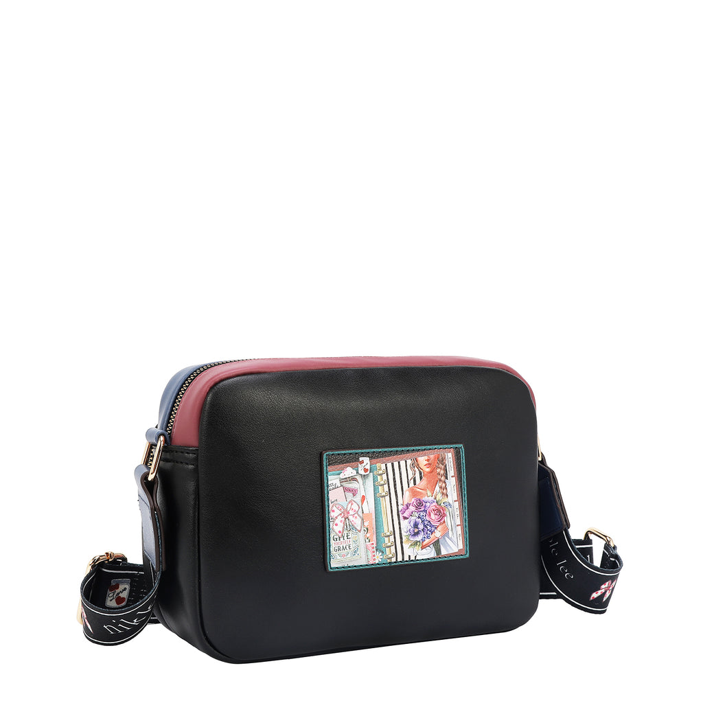 Nostalgia Double Zipper Crossbody