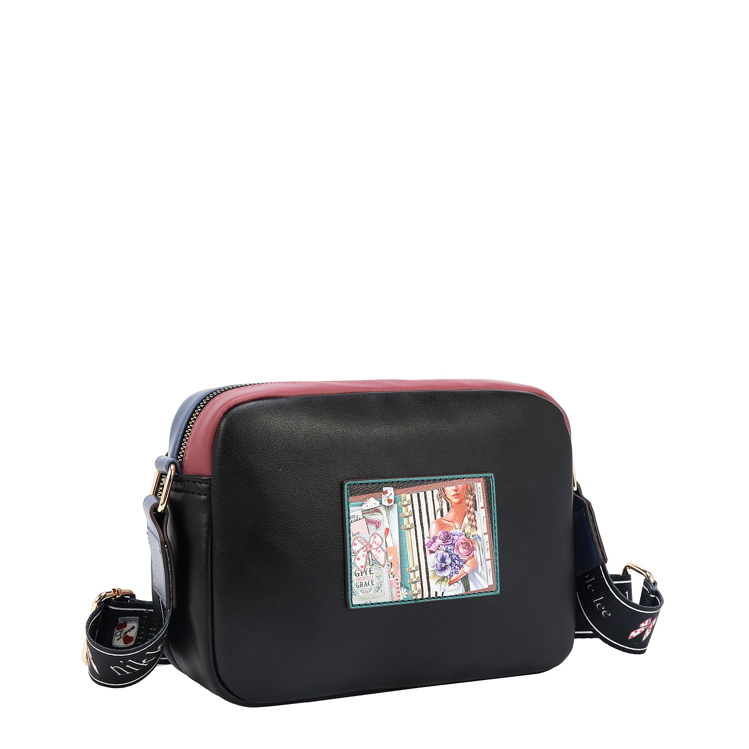 Nostalgia Double Zipper Crossbody