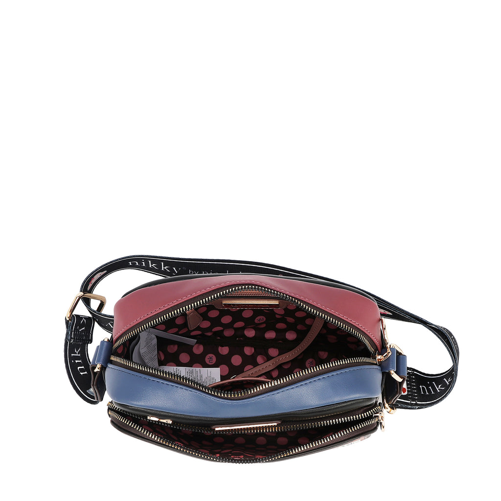 Nostalgia Double Zipper Crossbody