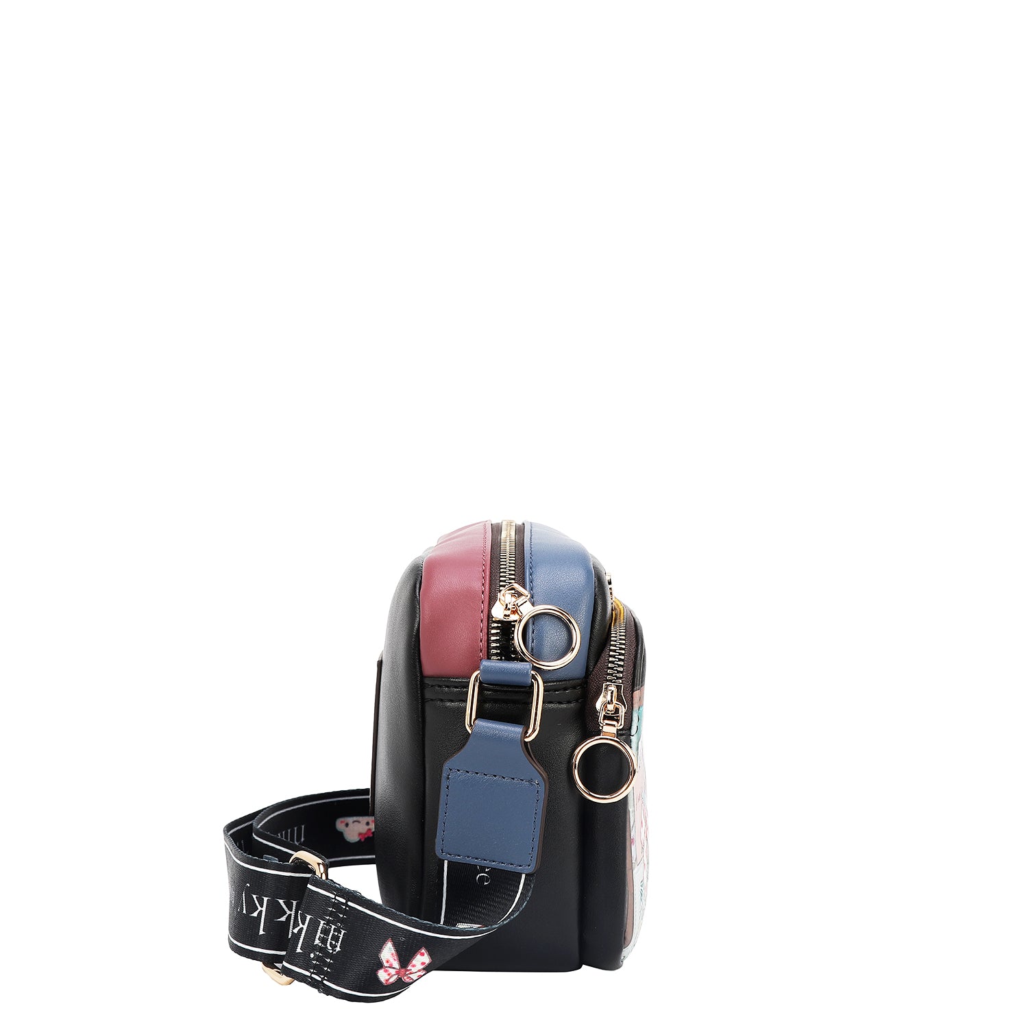 Nostalgia Double Zipper Crossbody