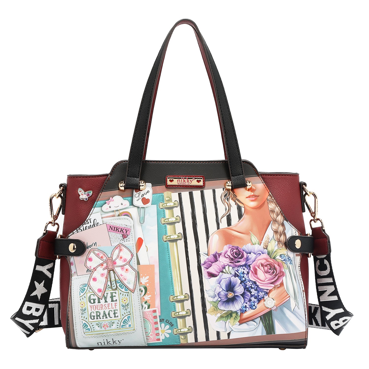 Nostalgia Fold-Over Trio Handbag