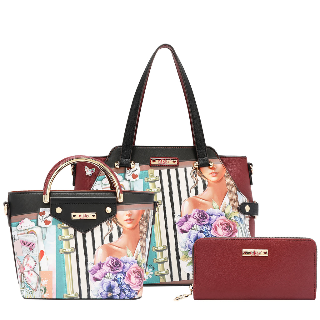 Nostalgia Fold-Over Trio Handbag