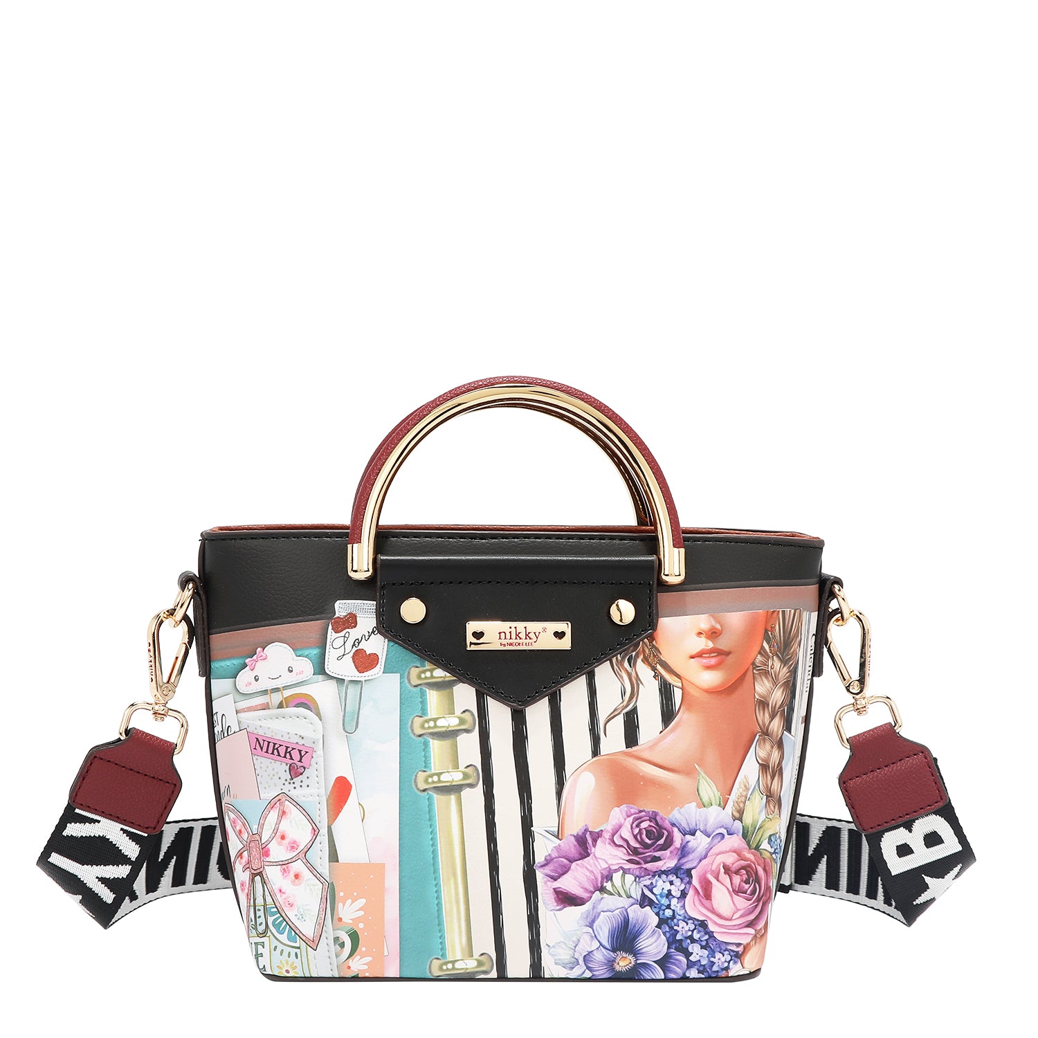 Nostalgia Fold-Over Trio Handbag